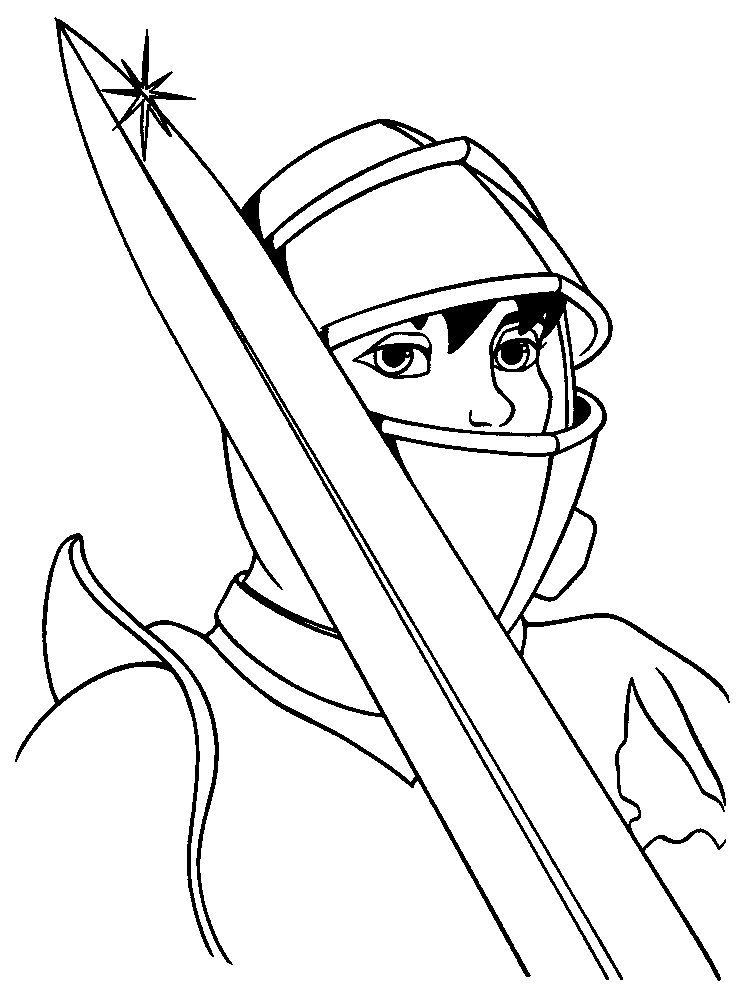 Plansa de colorat cu Cavaleri 36 30